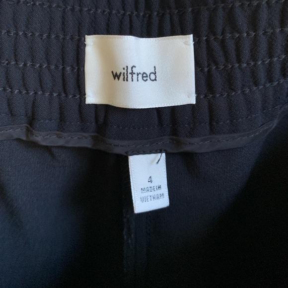 Wilfred Alayna Black Wide Leg Crepe Trousers Size 4 - Picture 4 of 6